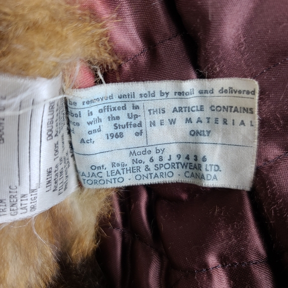 Rajac Vintage Brown Leather Fur Coat - Picture 9 of 13